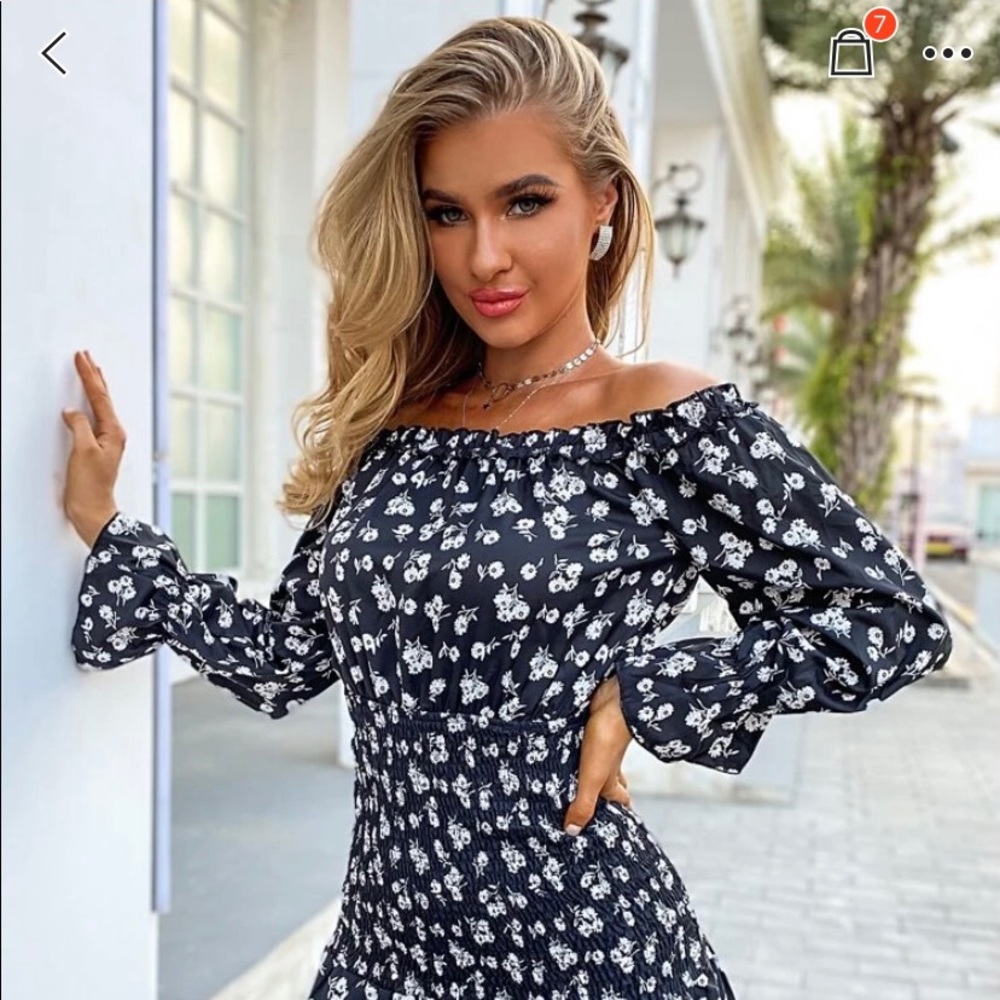 Ruffled hem dress
